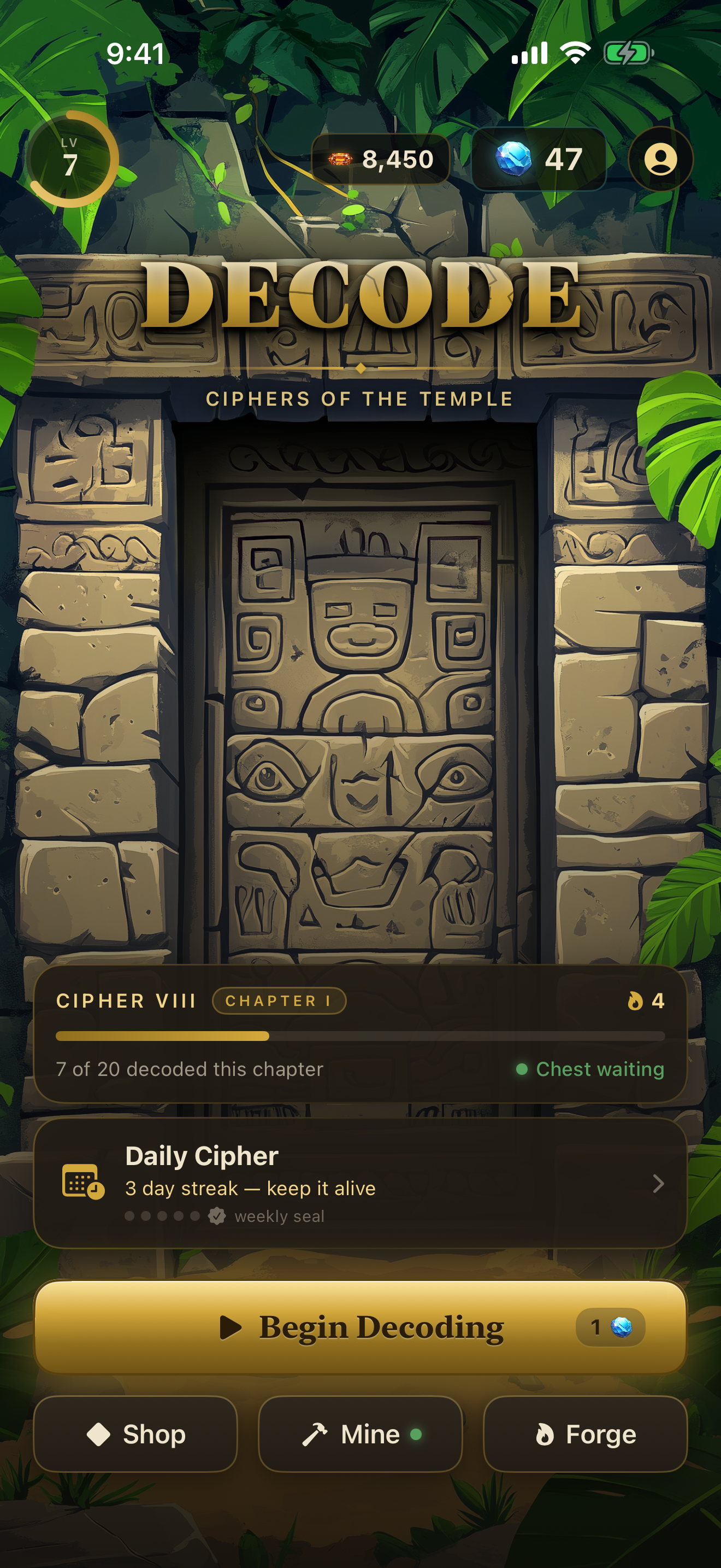 Enter the temple