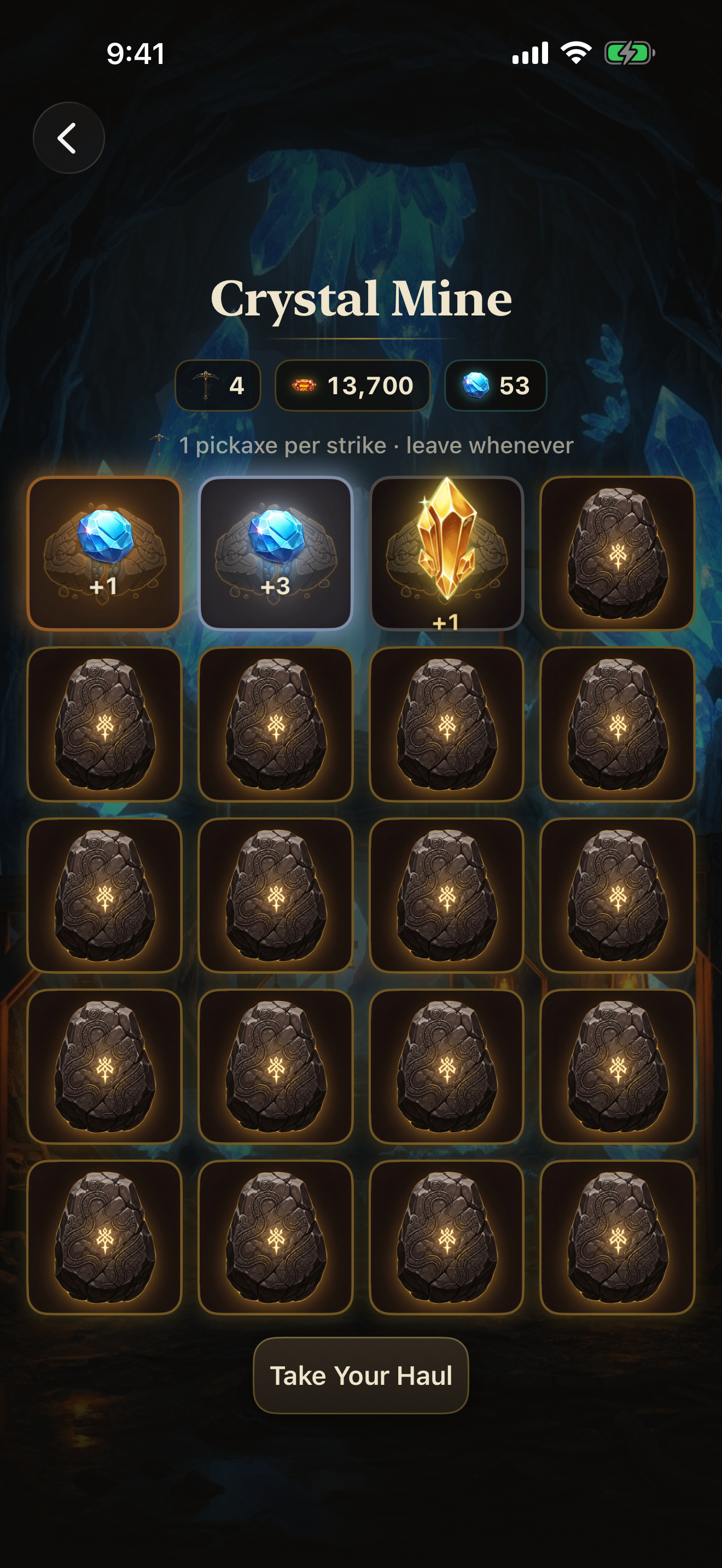 Mine crystals for free gems